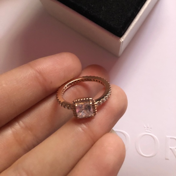 Timeless Elegance Ring, PANDORA Rose™ & Clear CZ - Picture 7 of 8